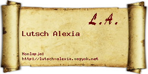 Lutsch Alexia névjegykártya
